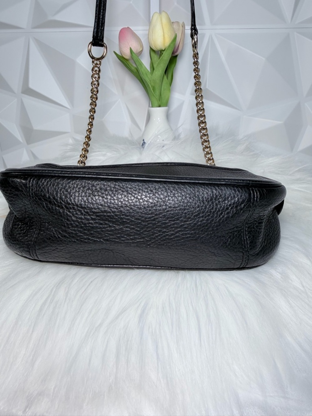 Coach Black Pebbled Leather Crossbody with Gold Hardware - Picture 4 of 12